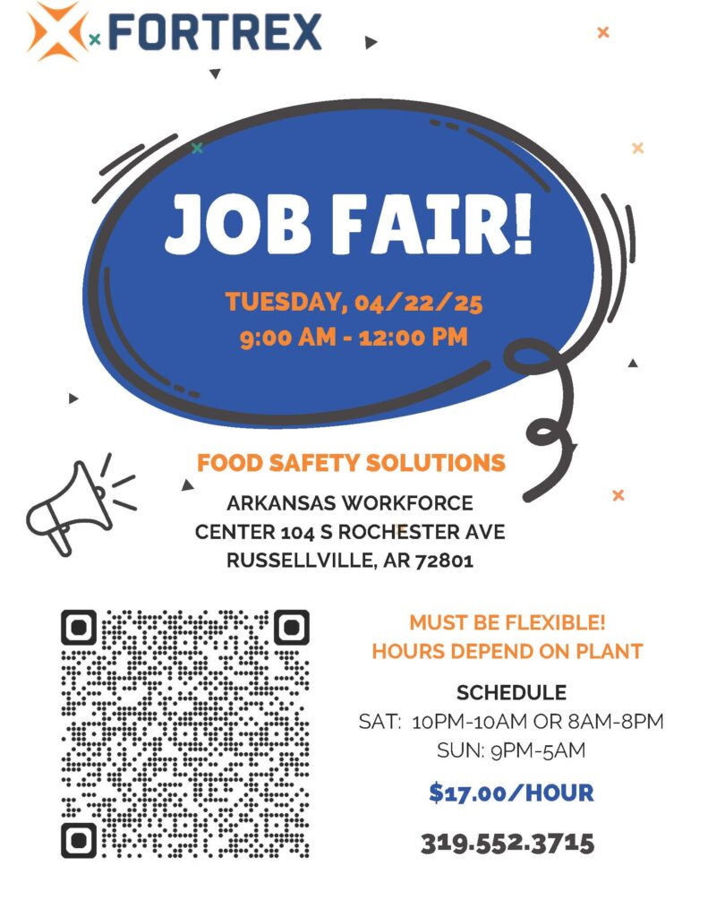 Fortex Job Fair Flyer in Russellville